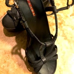 Gently worn Prada wedge sandal size 38.5